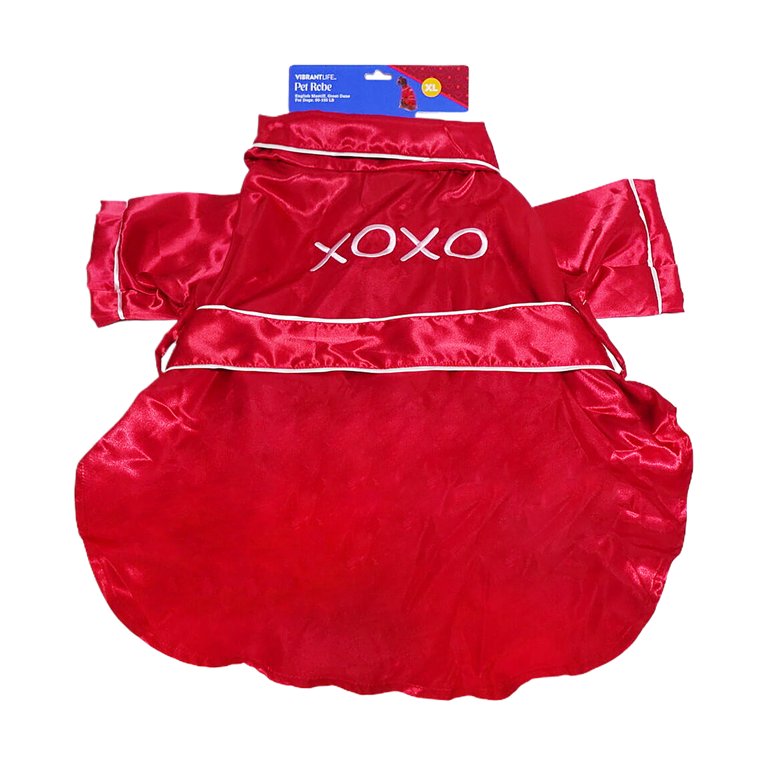 Vibrant Life Valentine's Day Pet Robe, XOXO, Red, Large - Walmart.com