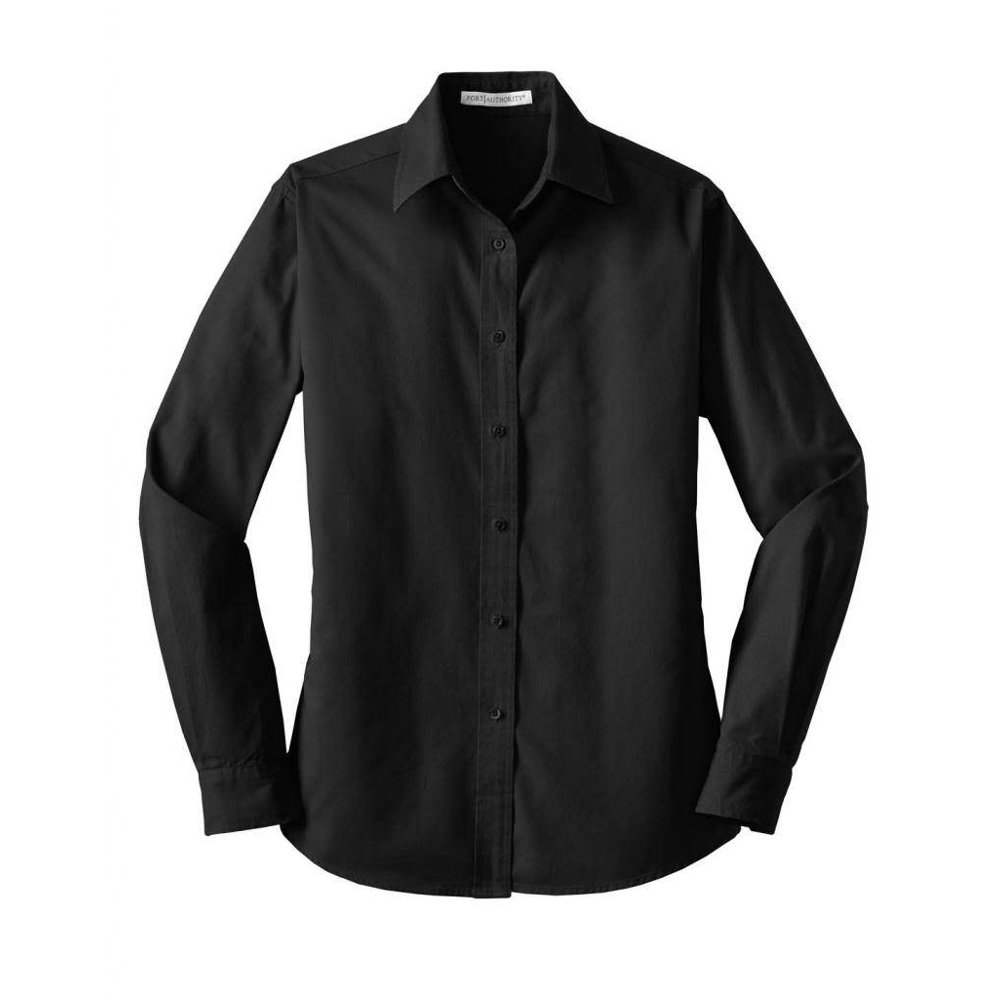 Port Authority - Port Authority Ladies Long Sleeve Cotton Button Down ...