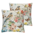 thumbnail image 2 of Acheng Chinoiserie Pillow Covers Decorative Pillowcases Pack of 2 Vintage Flower Birds Spring Throw Pillow Covers Farmhouse Pillow Cushion Cases for Bedroom Couch Bed Living Room Sofa Chair White, 2 of 6