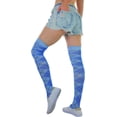 thumbnail image 6 of ToBeInStyle Women's Argyle Over the Knee Socks - Blue, 6 of 7