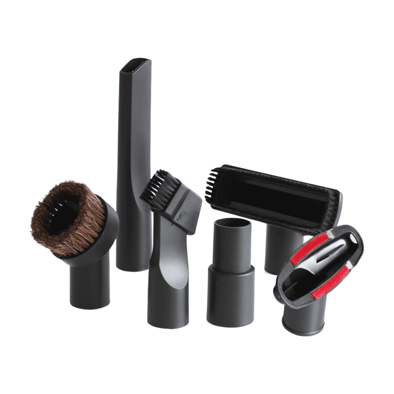 Universal Vacuum Attachments & Brushes Kit - Hardwood Floor Vacuum Brush Head Attachment & Shop-vacs Accessories - Universal Vacuum Hose Adapter Kit & Dryer vent Flexible Crevice Attachment