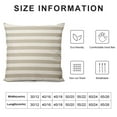 thumbnail image 5 of Throw Pillow Cover Modern Tan Beige White Stripes Decorative Pillow Case Striped Home Decor Square Cushion Pillowcase, 5 of 5