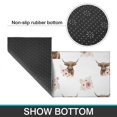 thumbnail image 6 of Highland Cow and Flower Print Anti Fatigue Kitchen Rugs Set Of 2, Non Slip Washable Decorative Floor Mats for Kitchen Sink Laundry, 17"x30" and 17"x47", 6 of 6