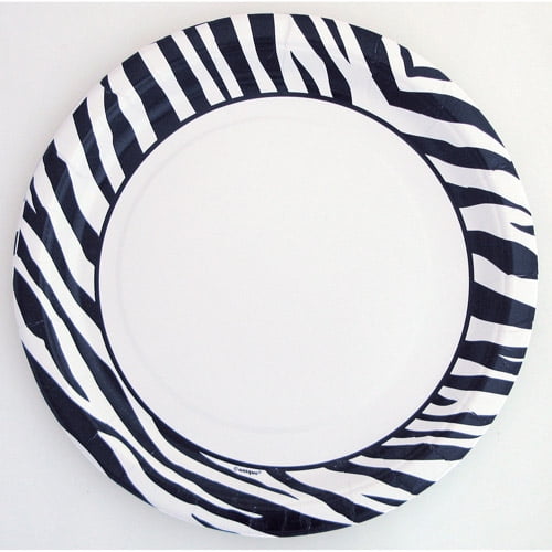 9" Zebra Chic Party Plates, 10ct