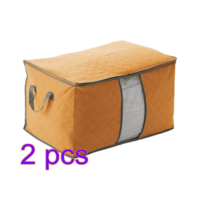 Bolsa de almacenamiento de edredón de tela no tejida multicolor Bolsa de acabado de ropa Armario Bolsa a prueba de polvo kenally JJ25869-05B*2
