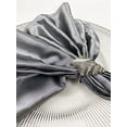 thumbnail image 2 of Fennco Styles Silver Satin Cloth Napkins 20" W x 20" L, Set of 4 - Solid Color Dinner Napkins for Wedding, Banquets, Special Events, Holiday and Christmas Décor, 2 of 5