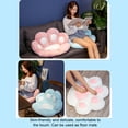 thumbnail image 4 of Cateissary Almohada en forma de pata Cojín de asiento Respaldo de felpa de peluche Cojín de silla de piso Colchón interior Dormitorio Oficina Decoración del hogar Gris S S/70*60 cm, 4 of 5
