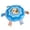 Blue, variant on Lightweight Plush Cartoon Pattern Dog Flying Disc Soft Floppy Frisbee Outdoor Backyard Interactive Fetch Training Toy Small Medium Breed Pet Play Accessory