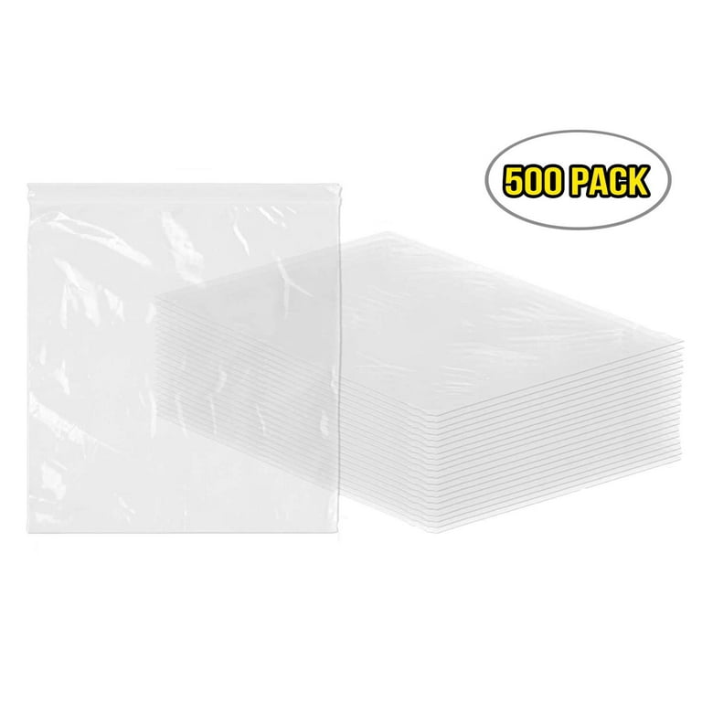 Jumbo Zip Squeeze Lock Bags 16x20 Clear 4mil Re Closable Large Bag