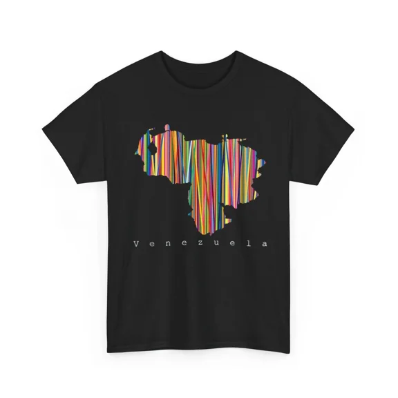 100% cotton tshirts men tee Mapa De Venezuela Multicolor Franela