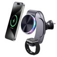 thumbnail image 1 of 2 in 1 for MagSafe Wireless Car Mount Charger - 15W Aluminum Alloy Magnetic Car Charger - Dashboard Car Phone Holder Mount, 1 of 5