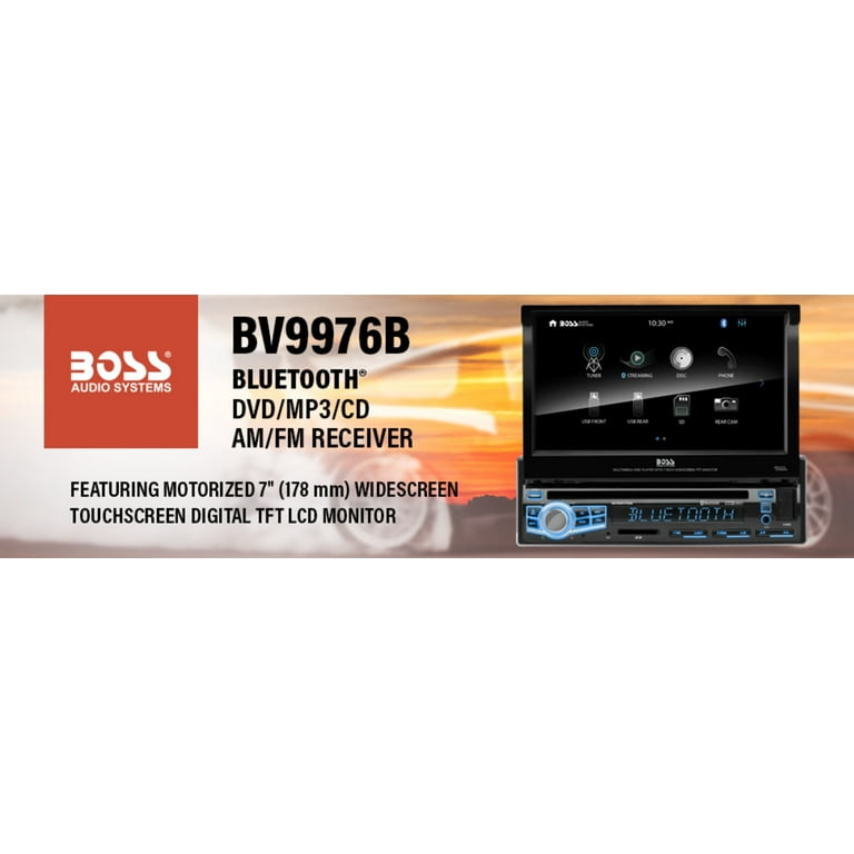  BOSS Audio Systems BV9976B - Reproductor de DVD de coche - Din  único, audio y llamadas Bluetooth, micrófono incorporado, receptor de radio  FM CD-USB-SD-Aux-in-AM, pantalla LCD digital de 7 pulgadas, 