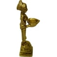 thumbnail image 2 of Purpledip Brass Diya: Deepalakshmi Welcome Oil Lamp Deepam (11827), 2 of 3