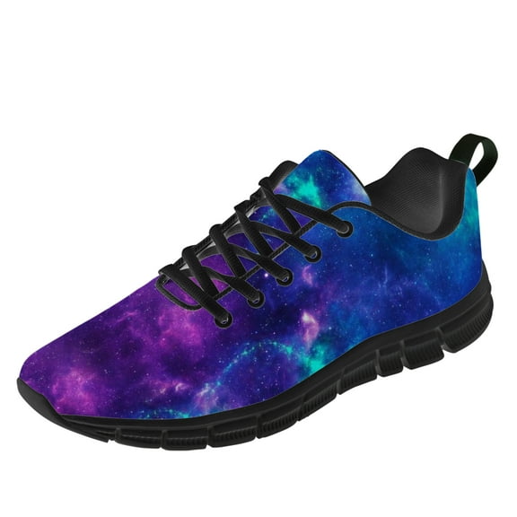 Customuart Galaxy Sneakers for Men Blue Running Shoes Size 8.5