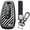 Long Keychain-white, variant on Key Fob Cover Compatible with Chevrolet Cruze Trax Spark Sonic 2011-2022 3 Button Keychain Case Holder Protector,Long Keychain-black