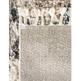 thumbnail image 7 of Unique Loom Hygge Shag Collection Area Rug - Trellis (9' x 12' 2" Rectangle Beige/Gray), 7 of 7