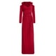 thumbnail image 4 of ICHUANYI Clearance Fashion Women's Elegant Sexy Long Sleeve V-Neck Dress Solid Color Long Dress Skirt Dress(Red, M) Ichuanyi Ichuanyi, 4 of 5