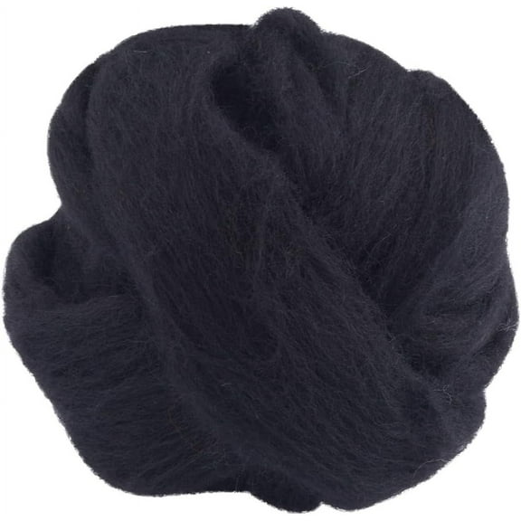 100g Dyed Merino Wool Top Roving Black Needle Felting Wool Felting Yarn Fibre Felt Blend Dreads