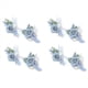 thumbnail image 1 of Juego de 8 Piezas de Ramillete y Boutonniere Azul Polvoriento, Pulseras de Ramillete de Muñeca con Flores Artificiales para Baile de Graduación, 1 of 5