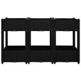 thumbnail image 3 of vidaXL Planter Raised Flower Bed with Rattan Look Plant Box Polypropylene, 3 of 6