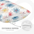 thumbnail image 3 of Naloa Bright Colorful Fireworks Pillowcase, Throw Pillowcase, Wrinkle-Free, Stain-Resistant with Hidden Zipper for Bedroom Sofa-14"x20", 3 of 6