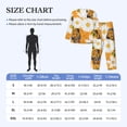 thumbnail image 4 of Balery White Floral and Butterflies Pijama para Hombre de Dos Piezas con Manga Larga, Conjunto de Dormir y Descanso Suave con Bolsillos-Large, 4 of 7