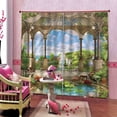 thumbnail image 2 of Muro colgante de ventana Cortina Decoración cortinas Enfante Máquina Lavable Cortinas Suministros para sala de estar Dormitorio Baño L Tipo C 2 Piezas Methold HA010899-11, 2 of 7