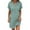 Light Green, variant on Womens V Neck Long Sleeve Fall Dresses Women's New Short Sleeve V-neck Solid Color Pullover Comfortable Casual Button Dress Saffron