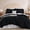 Black, variant on 7-Pieces Sage Green Ruffle Bedding Set, Shabby Farmhouse Floral Style Queen Size All-Inclusive Bed Suit