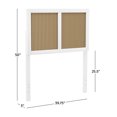 thumbnail image 3 of Hillsdale Furniture Serena Wood and Cane Panel Twin Headboard, White, 3 of 12
