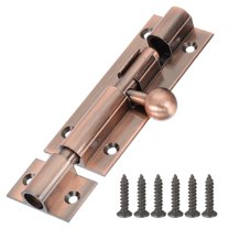 Uxcell Barrel Bolt Latch Vintage Security Slide Lock with Mounting Screws for Wooden Door Barn Fence Shed Window Red Bronze 5 Inch
