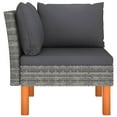 thumbnail image 3 of vidaXL Corner Sofas 2 pcs Poly Rattan and Solid Eucalyptus Wood, 3 of 4
