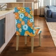 thumbnail image 5 of Xoenoiee Hippie Daisy Print Dining Room Chair Covers Stretch Parsons Chair Slipcovers for Dining Room, Waterproof Kitchen Chair Protector Cover, Machine Washable, 1 Pack, 5 of 7