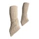 thumbnail image 5 of Calentadores de pierna de patinaje figurado altos calcetines calientes calientes calcetines de calcetines de patinaje de cable para entrenamiento de Beige, 5 of 8