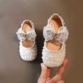 thumbnail image 6 of GYRATEDREAM Girls Toddler/Little Kid Dress Flats Shoes Pearls Bow Girl Ballet Flat Mary Jane, 6 of 6