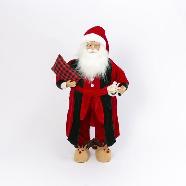 Gerson 3ft Tall Holiday Santa Figurine Walmart Com Walmart Com