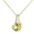 thumbnail image 2 of 9ct Gold Jewelco London 2pts Diamond 0.55ct Peridot Kiss Crossover Necklace 18", 2 of 5
