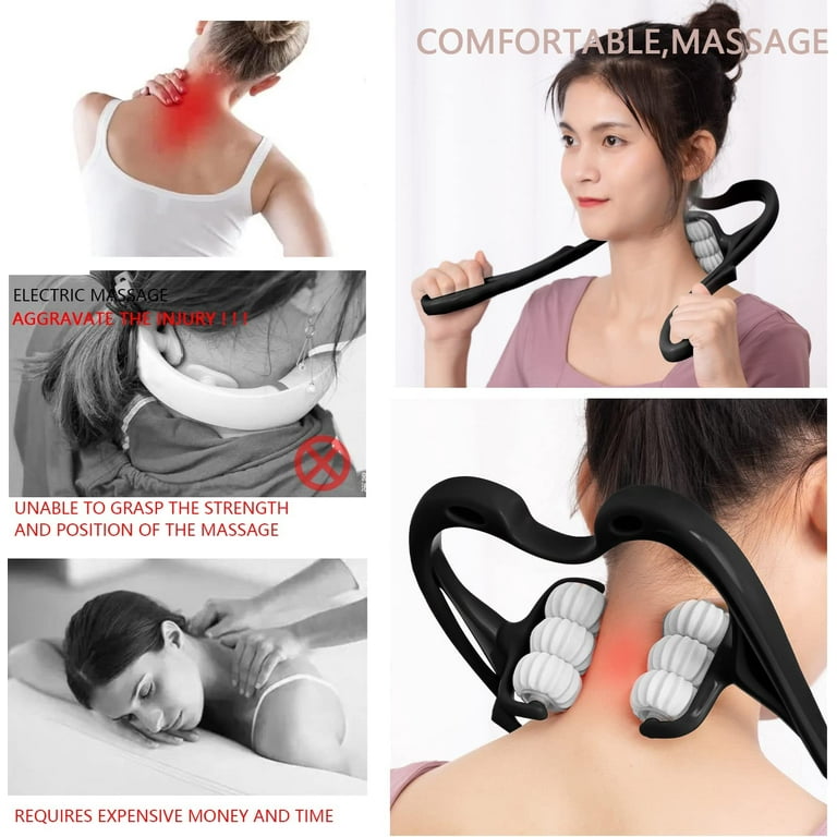 Neck Massager, Upgrade 6 Balls Massage Point Roller Massager for