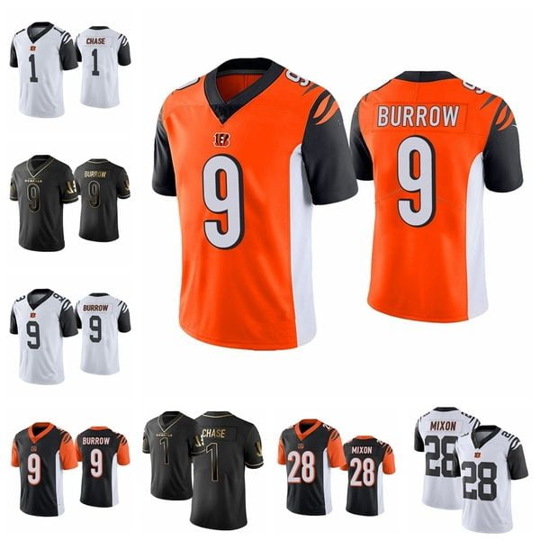 NFL_ Football Jersey Cincinnati''Bengals''MEN WOMEN YOUTH joe burrow joe  mixon #1 Ja'Marr Chase Vapor Limited 