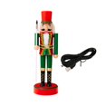thumbnail image 2 of FVDPWYE Christmas Nutcracker Figurine 11.22'' Tall with Lights Standing Decorative Nutcracker Ornament for Desktop Centerpiece Family Green, 2 of 9