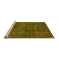 thumbnail image 2 of Ahgly Company Machine Washable Indoor Round Oriental Yellow Industrial Area Rugs, 6' Round, 2 of 4
