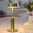 thumbnail image 2 of Baohd Dimmable Bedside Table Lamp Elegant Bar Decor Battery Powered Cylindrical Gold 1Set, 2 of 6