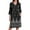 Black Ethnic Print, variant on Ekouaer Zipper Robes for Women 3/4 Sleeves Housecoat Soft Nightgowns Sleepwear Mumu House Dresses with Pockets S-XXL