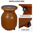 thumbnail image 3 of KoolScapes 50 Gallon Teracotta Look Rain Barrel with Brass Tap and Drain Plug Durable Recycled Plastic, 3 of 7