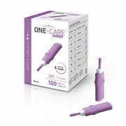 ONE-CARE PLUS Safety Lancets, Contact-Activated, Comfort Micro Needle 30G x 1.5mm, 100/bx, Sterile, Single-Use, Easy Fingerstick for Comfortable Glucose Testing