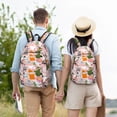 thumbnail image 4 of Vsdgher Cartoon Halloween Print Canvas Backpack Travel Rucksack Unisex Knapsack 15.7/17.7Inch Laptop Backpack for Work,College-Medium, 4 of 5