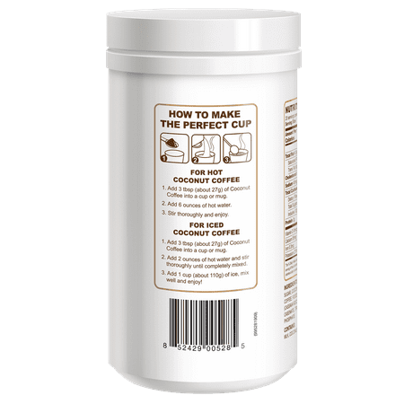 CAcafe Coconut Instant Coffee, Medium Roast, 19.05 Oz