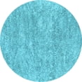 thumbnail image 1 of Ahgly Company Indoor Round Abstract Light Blue Contemporary Area Rugs, 4' Round, 1 of 4