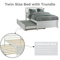 thumbnail image 4 of Twin Size Trundle Bed Frame, Wood Platform Bed for Boys Girls, Modern Twin Bed Frame with Wood Slat Support, Heavy Duty Mattress Foundation, Easy Assembly, 4 of 10