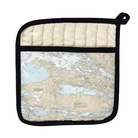 Betsy Drake PT797 American Narrows, NY Nautical Map Pot Holder